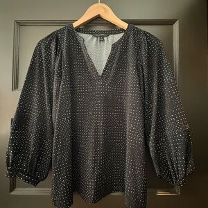 Banana Republic Black and White Polka Dot Blouse